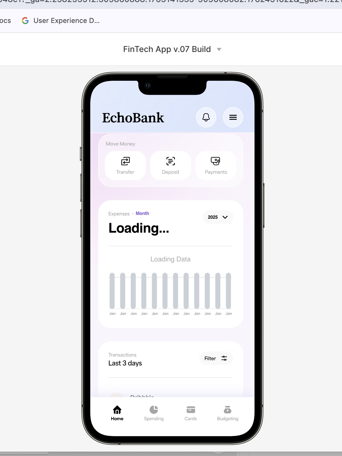 And like with my previous activity, I had trouble finding ways to add this element into ProtoPie. And while looking in the gallery, I found what I was looking for. But instead of using it for banking, I would use it to track the user's activity while using the adjustable resistance band. And since it's on the same interface as showing how much pressure is in the resistance band, I felt like it would be perfect. So I took certain elements that I thought I could use and I used it as a template to go base off of.