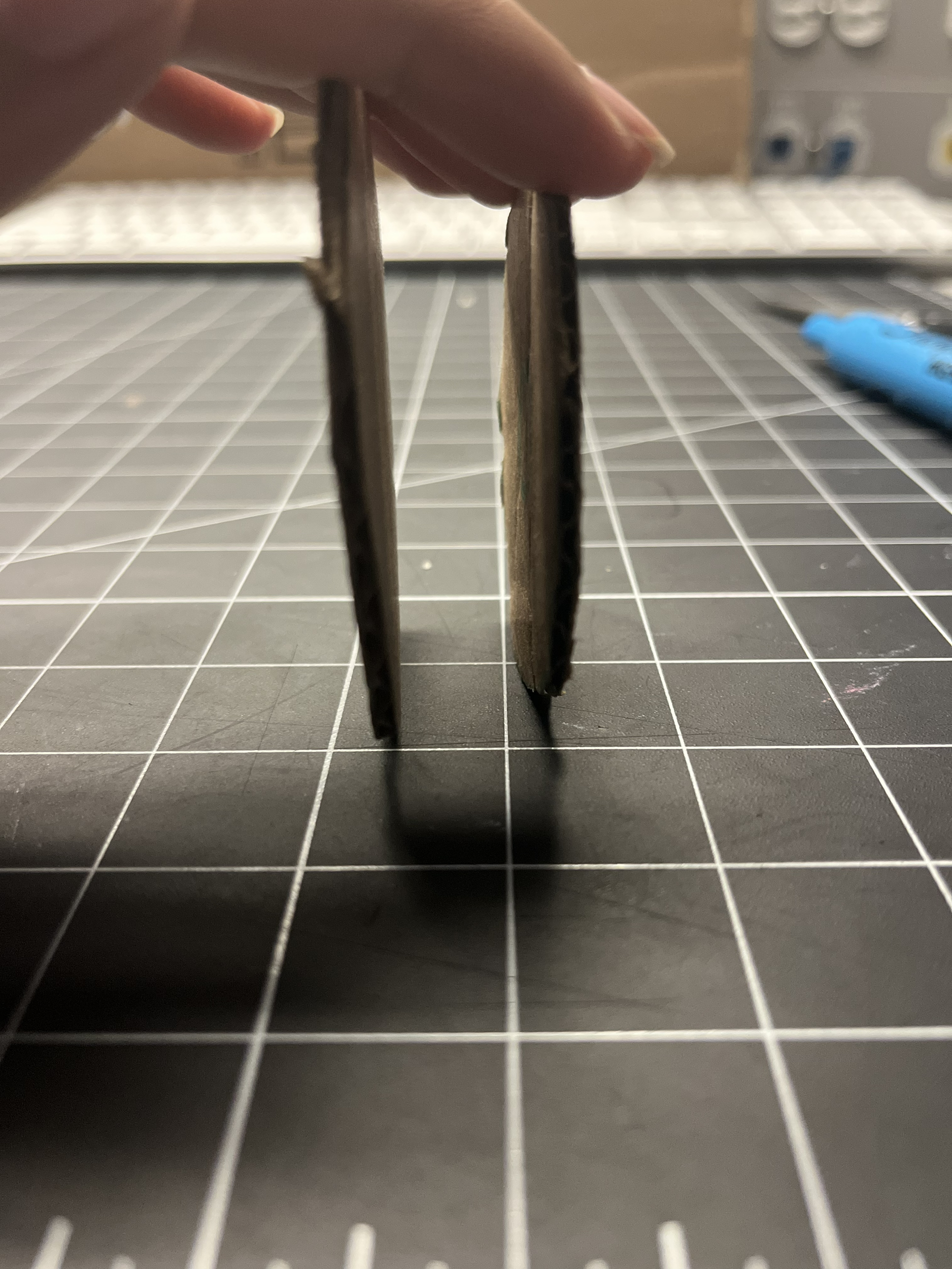 And after cutting out the circles, one of the things that I noticed, and was also mentioned in the research I found, was that in between each gear, there would have to be another object to separate them. So we couldn't just layer two gears on top of one another, there would have to be something in the middle so the gears could actually move.